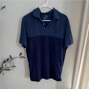 Polo by Ralph Lauren Two-Tone Navy Blue Polo